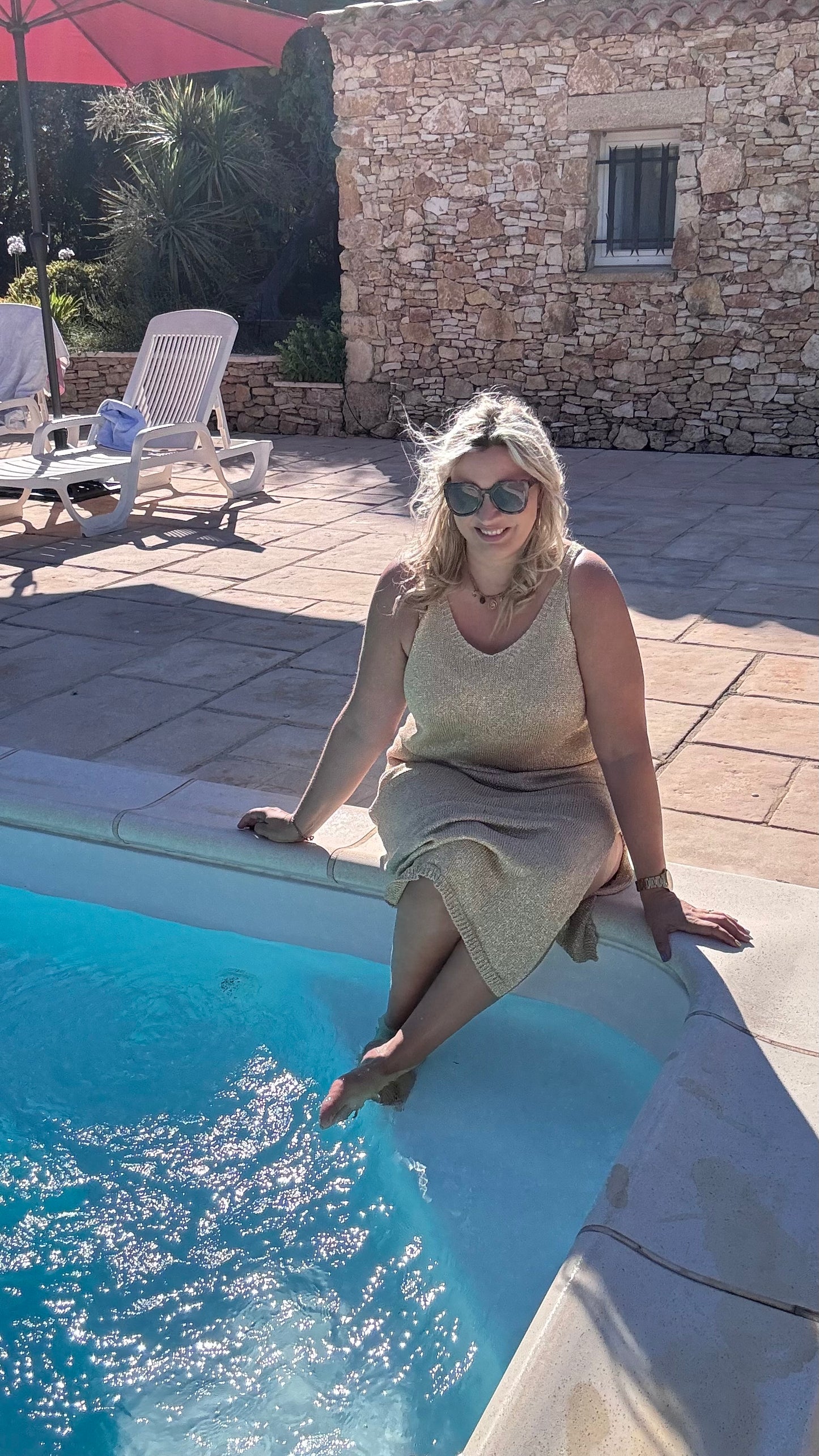 Beach cover-up dress (gold)