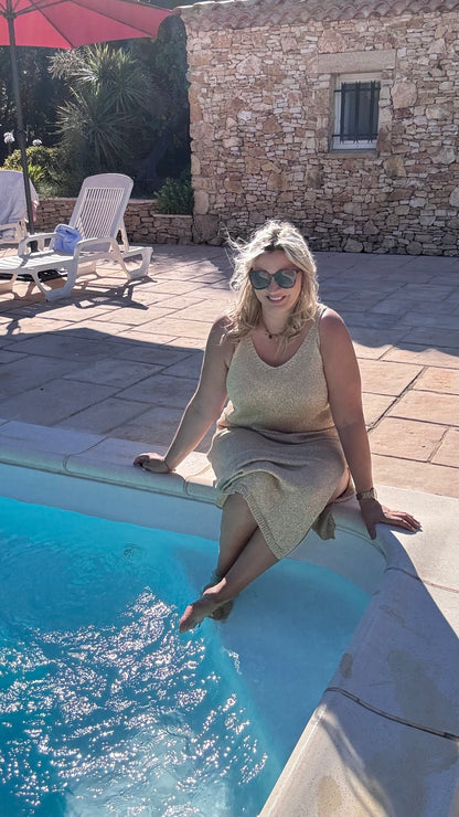 Beach cover-up dress (gold)