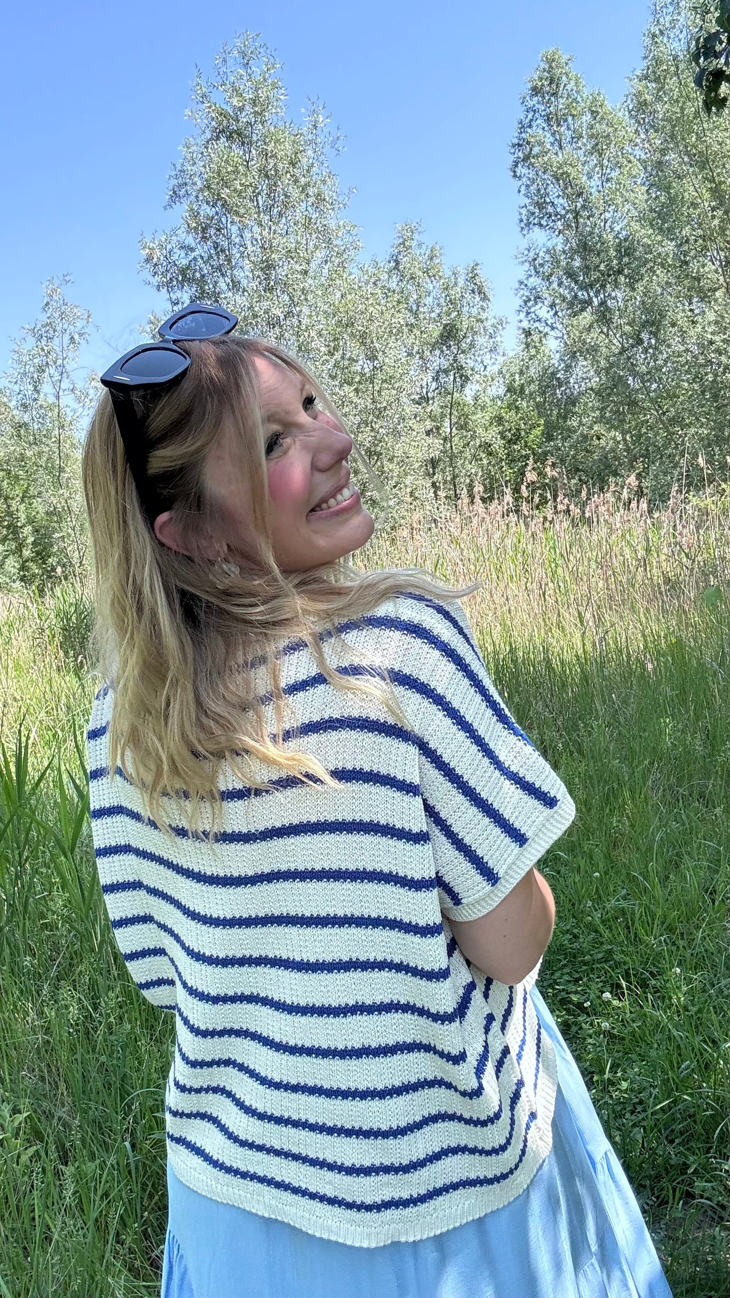 Riva polo - Wit/Blauw