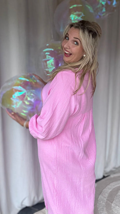 Sunset tetra dress lichtroze