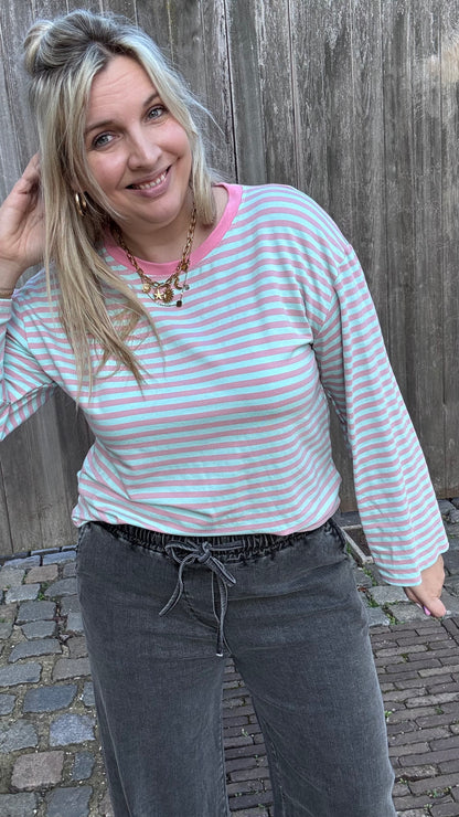 Shelley trui - Roze/lichtblauw