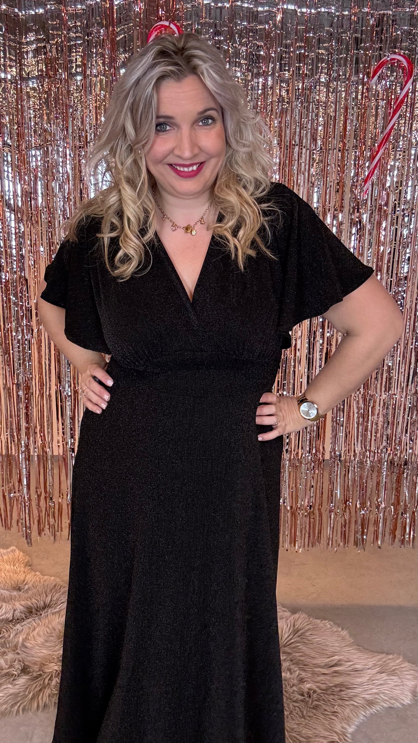 Luna glow jurk - Zwart