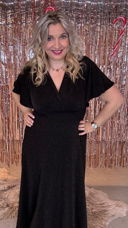 Luna glow jurk - Zwart