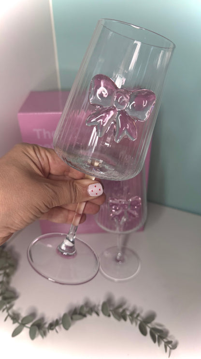 Wijnglazen strik - Set van 2