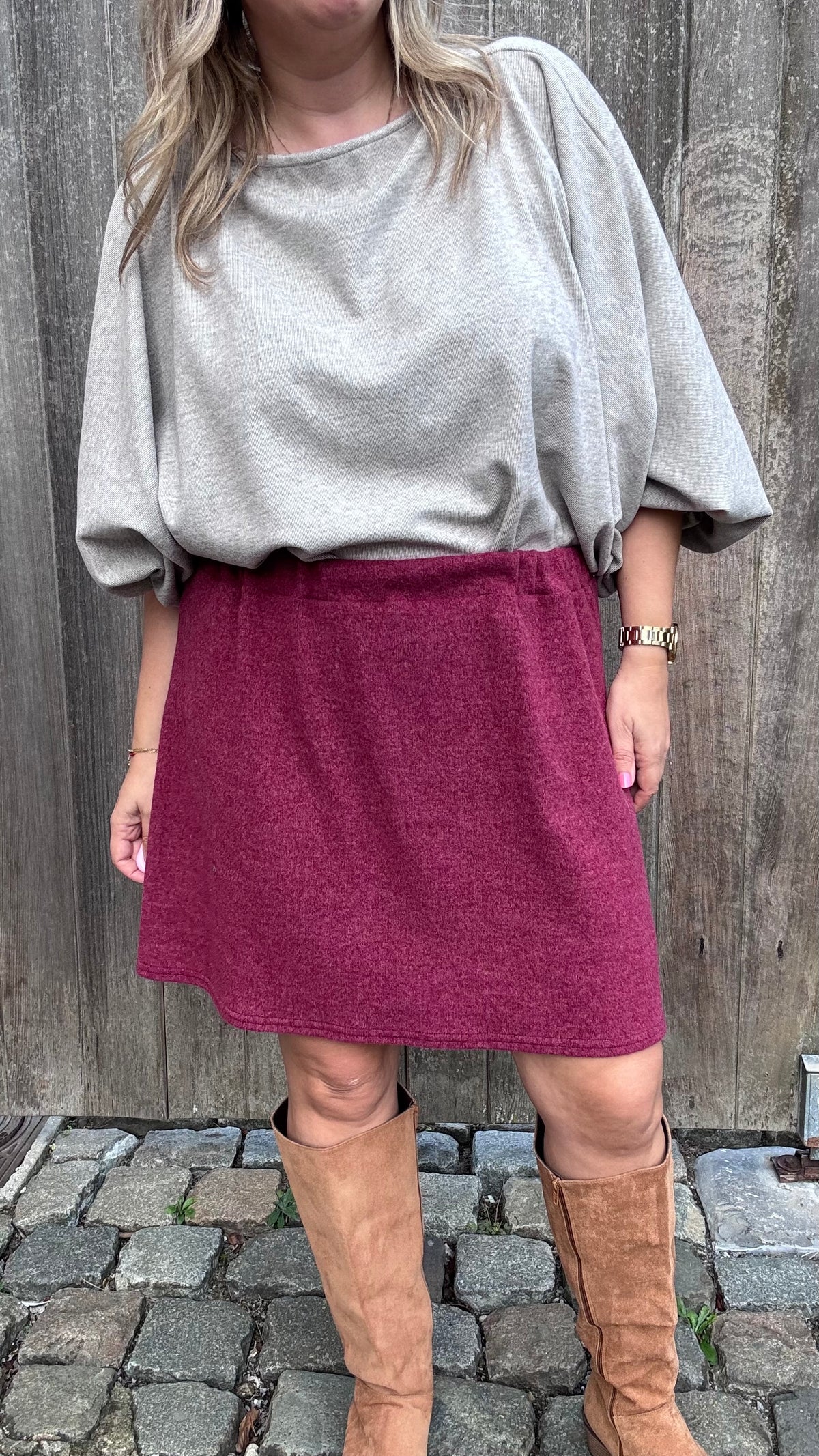 Basic rok - Bordeaux