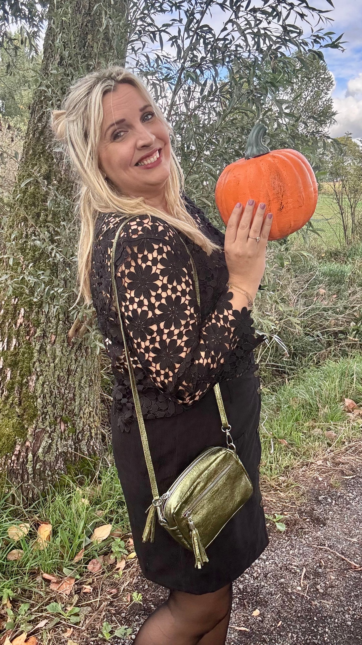 Delicate blouse - zwart