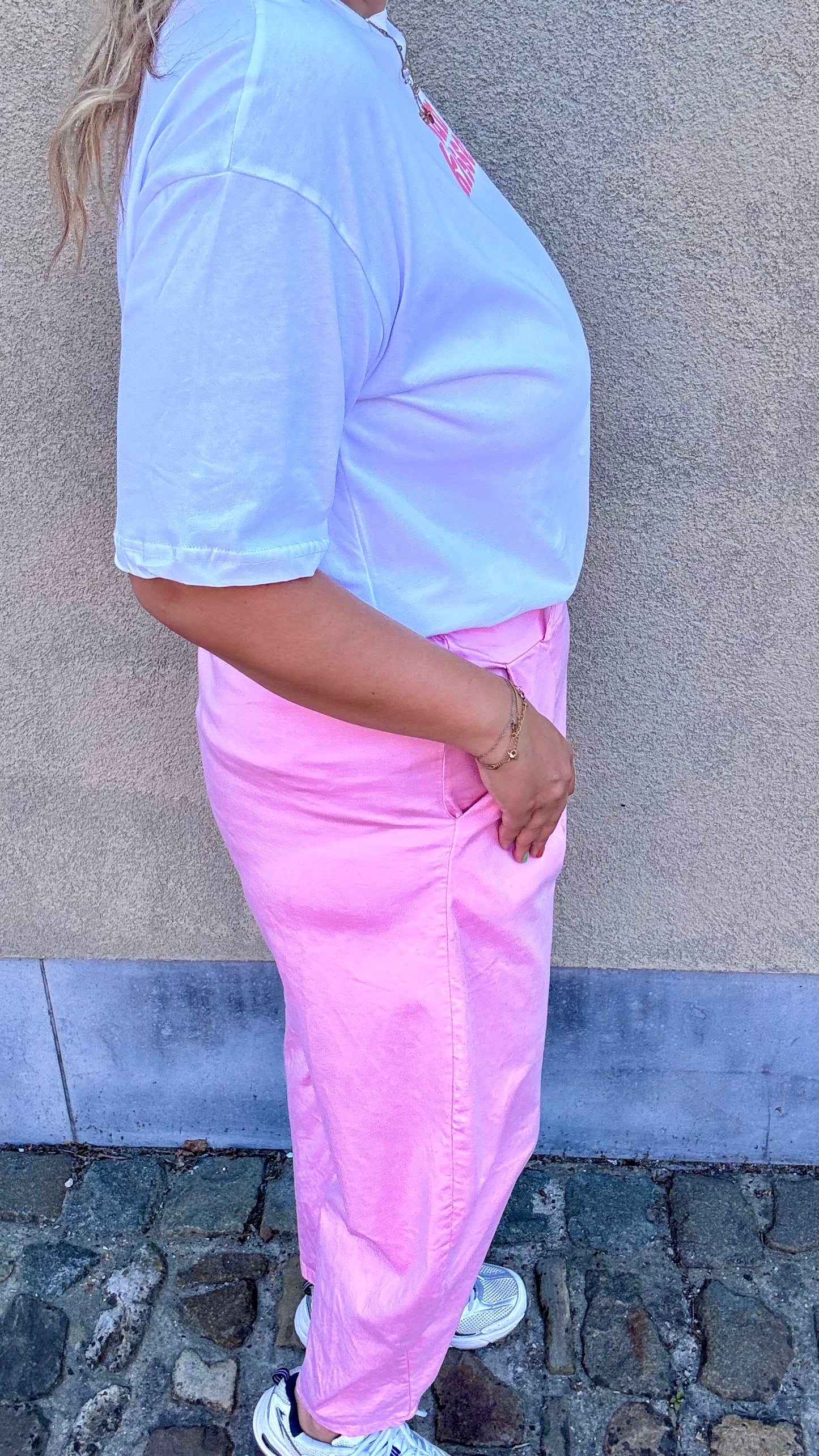 Pink comft balloon pants