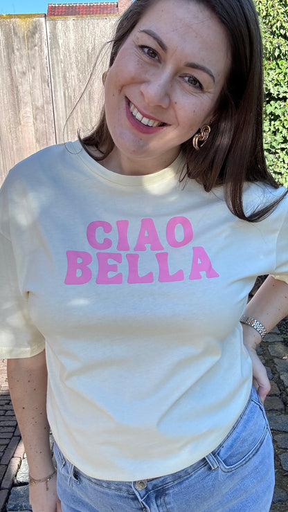 Ciao bella shirt - Butter yellow