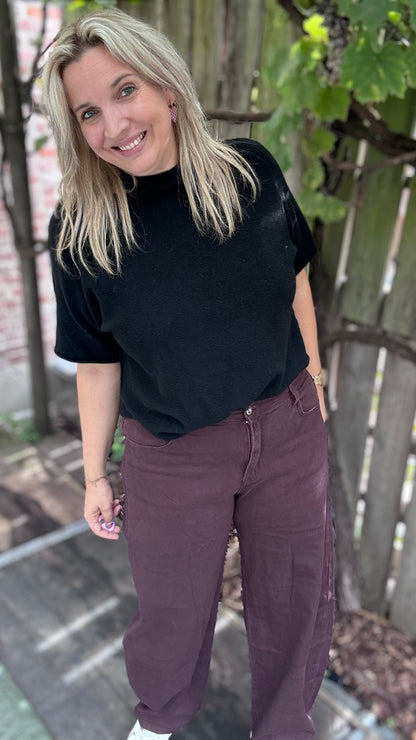 Caroline balloon broek - plum