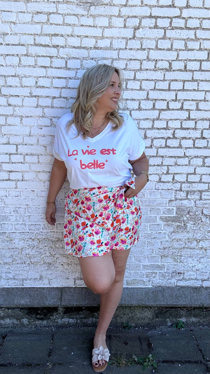 Shirt La vie est belle - Koraal