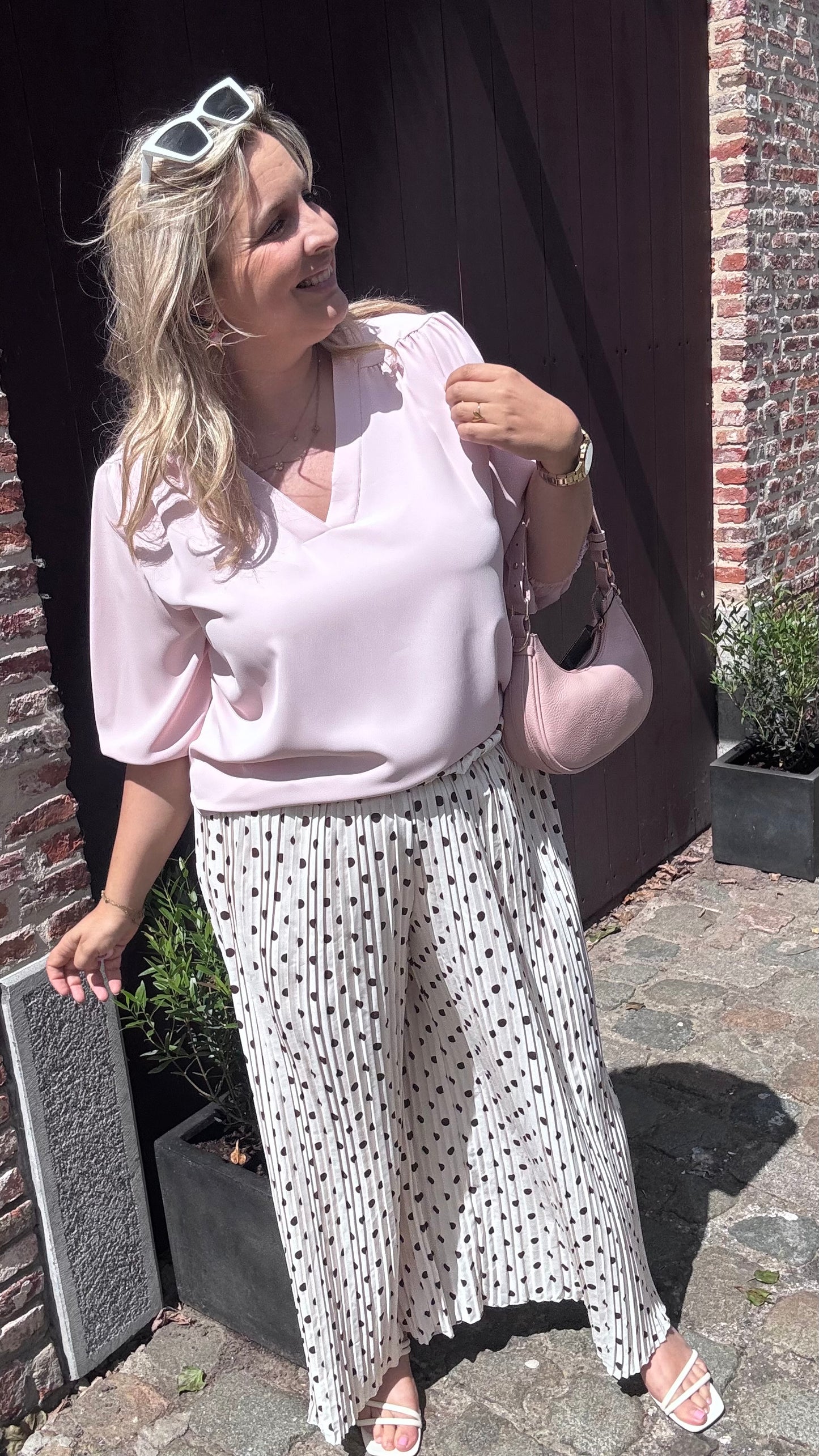 Polkadot Plissé broek
