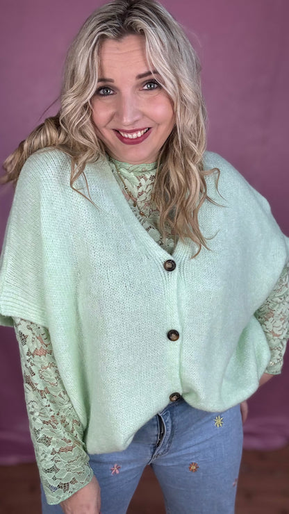 Candy cardigan - Mintgroen