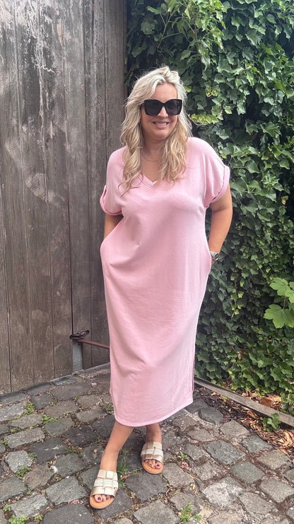 Nona Sweaterjurk lichtroze