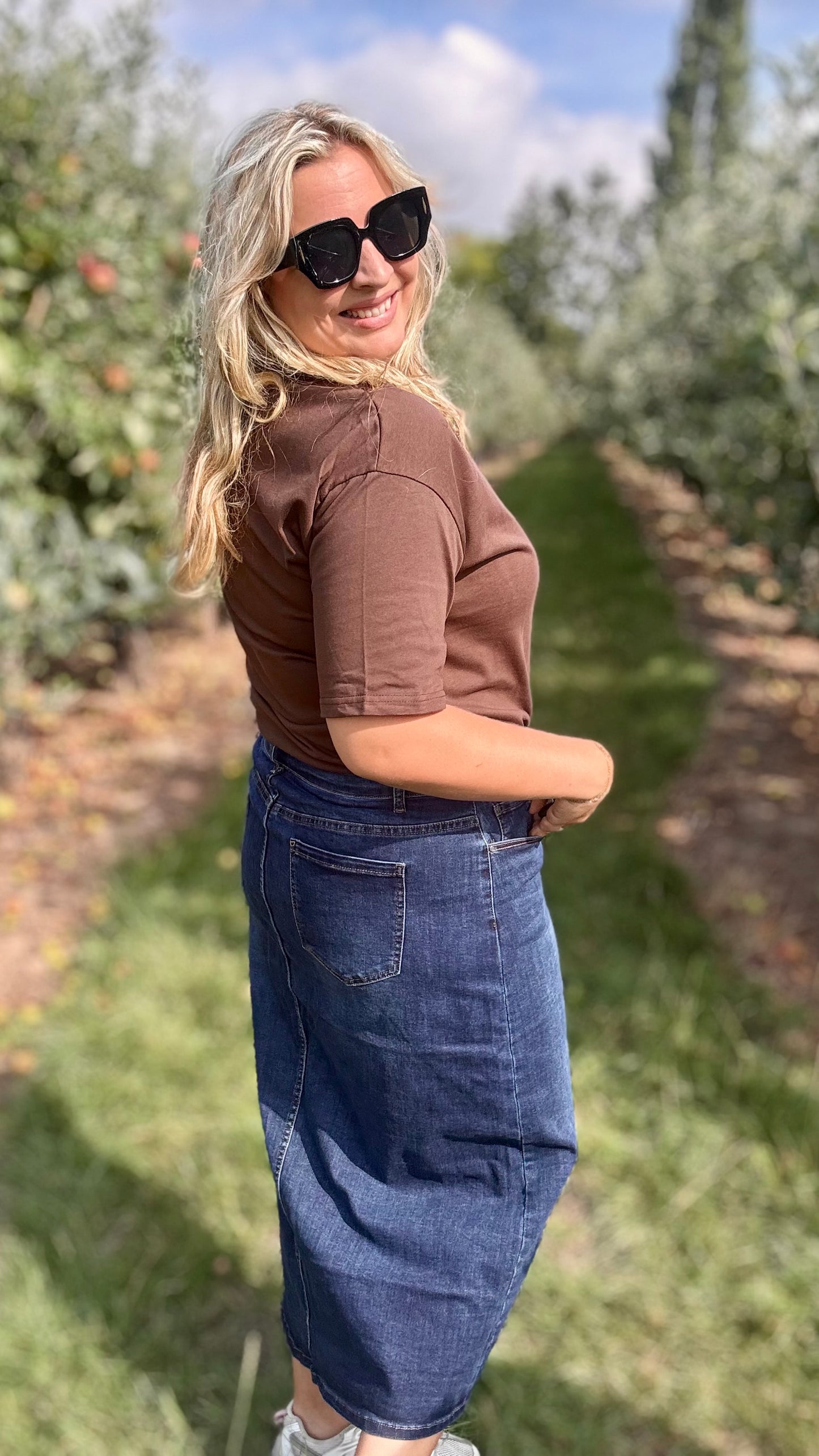 T-shirt champagne bruin