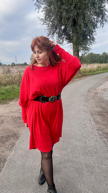 Lounge luxe jurk - Rood