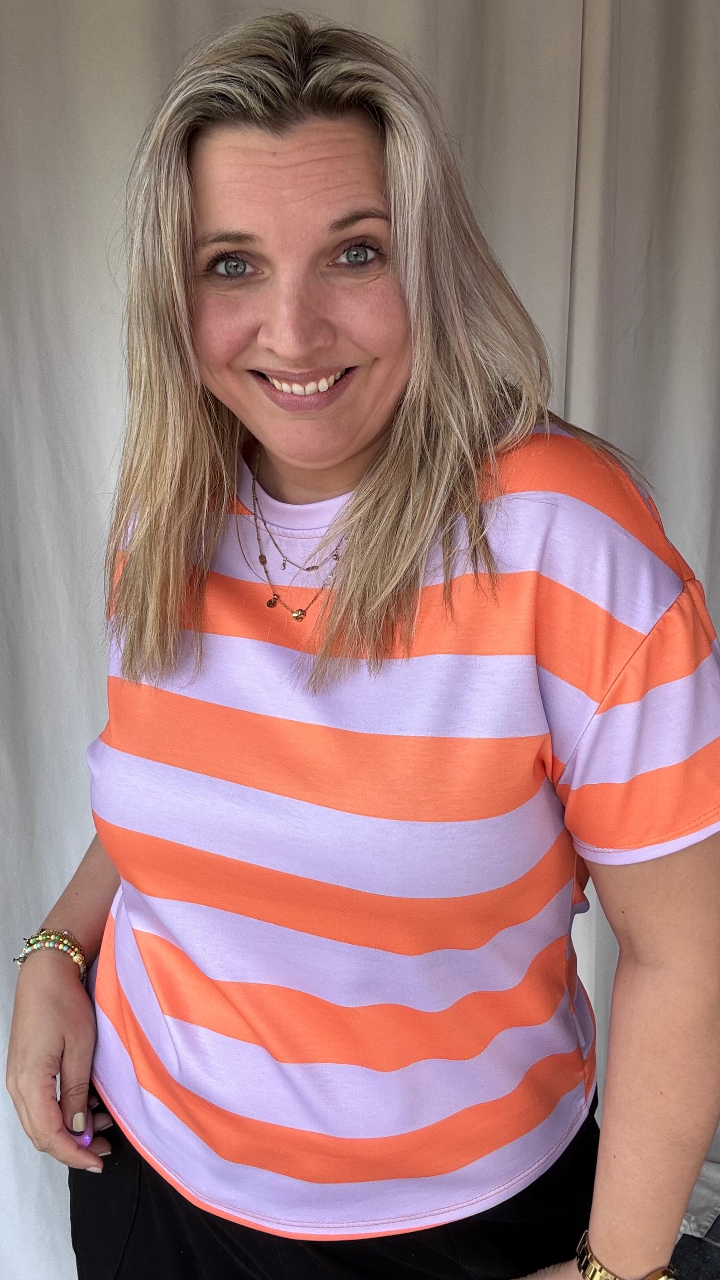 Cassie shirt - lila/oranje