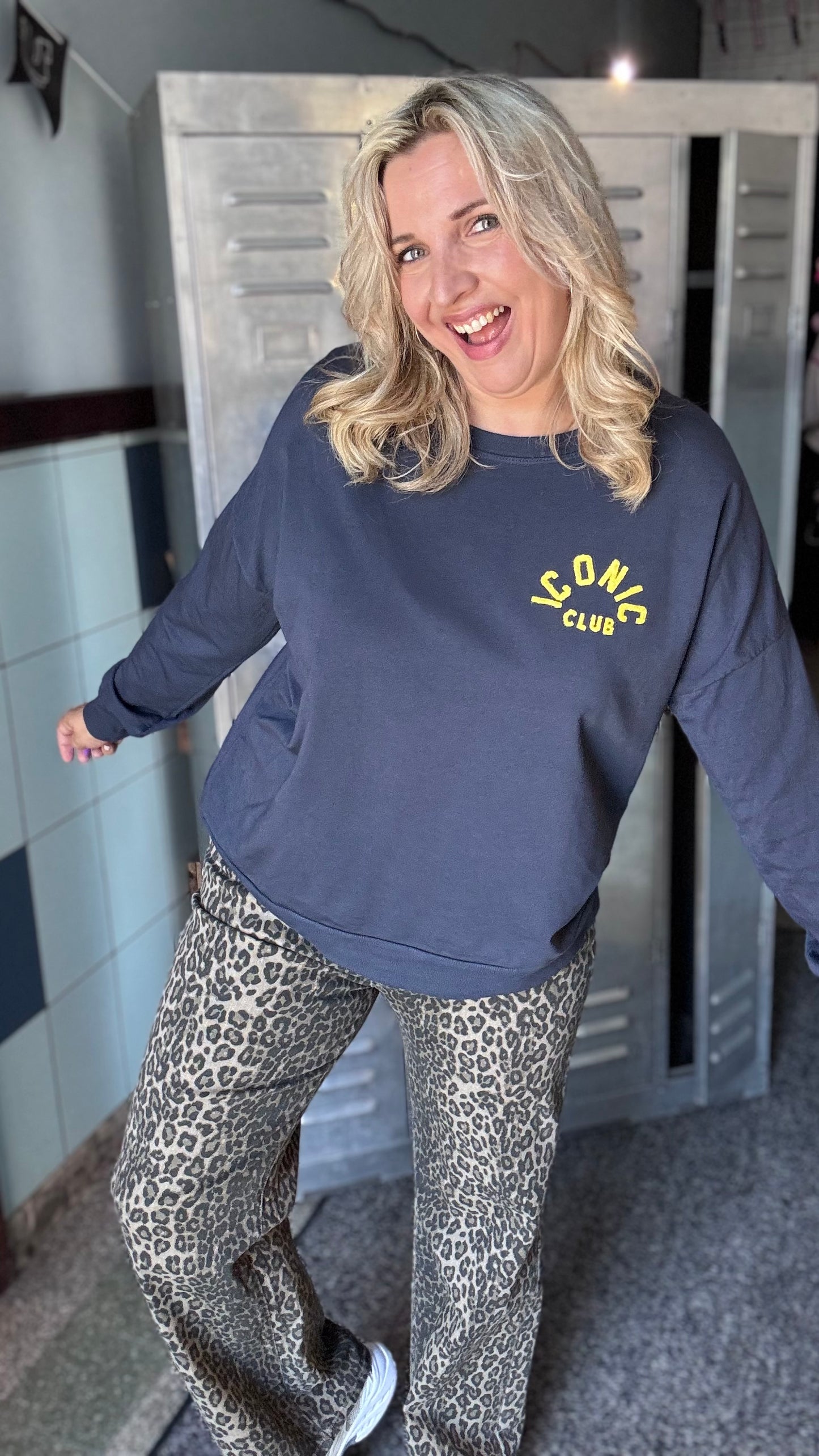 Iconic sweater curve - Navy
