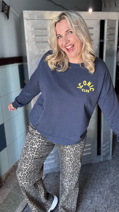 Iconic sweater curve - Navy