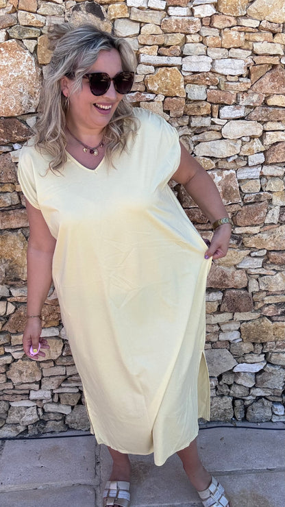 Adèle Sweaterjurk - Geel
