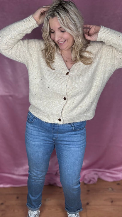 Soft knit cardigan - crème