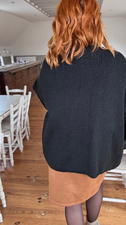 Louise cardigan - Zwart