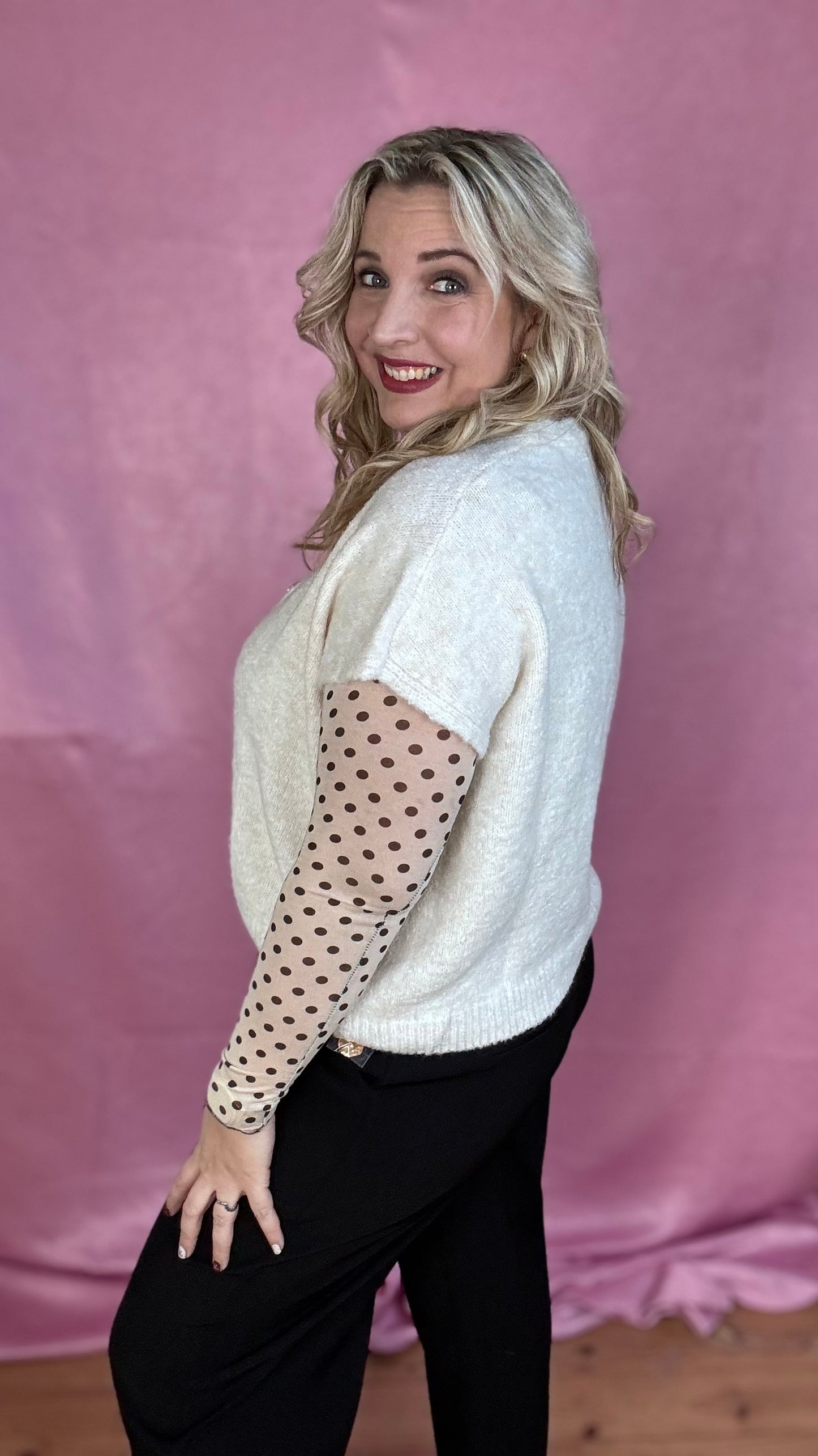 Polkadot cashmere top