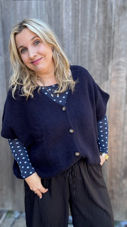 Elora cardigan - Donkerblauw