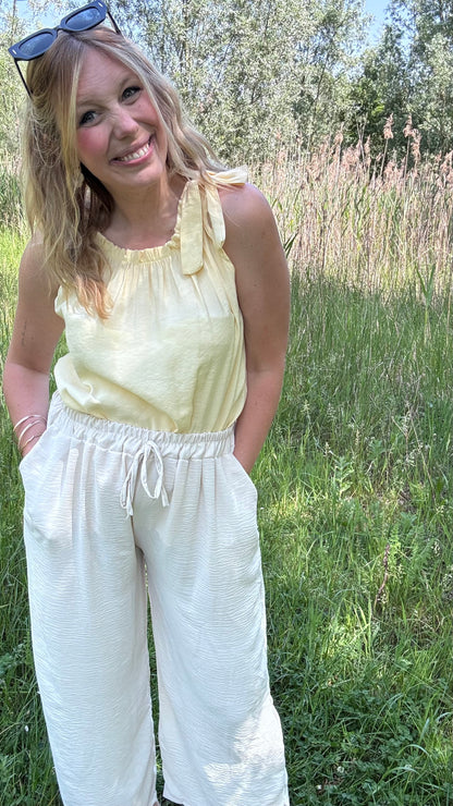 Shoulder bow top - Butteryellow