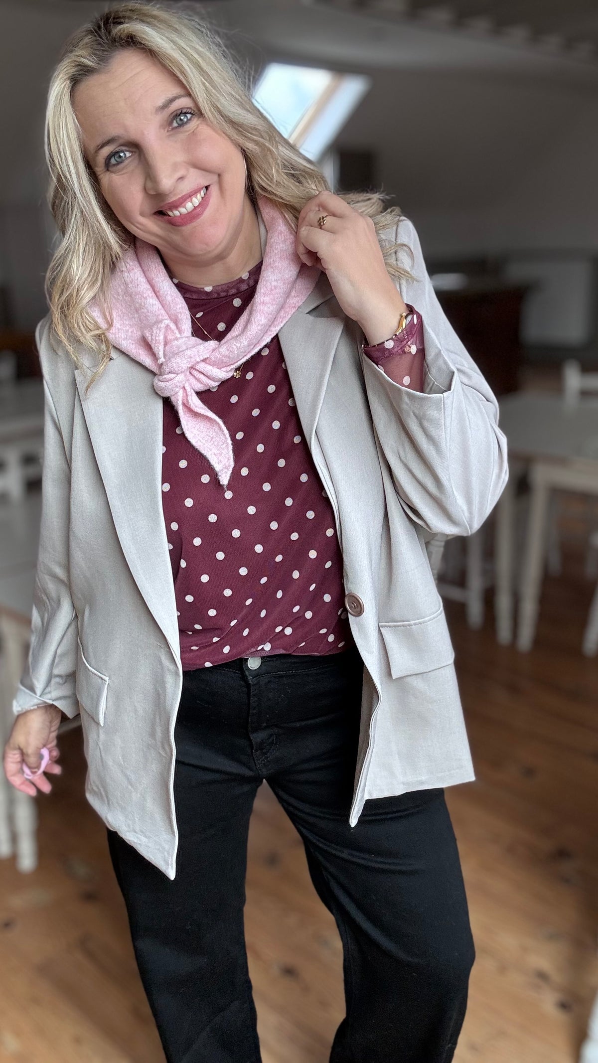 Noa sjaal Lichtroze