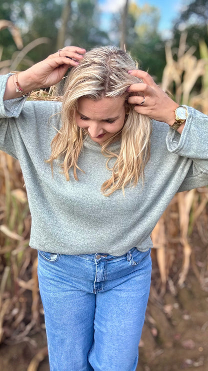 Basic trui - Eucalyptus