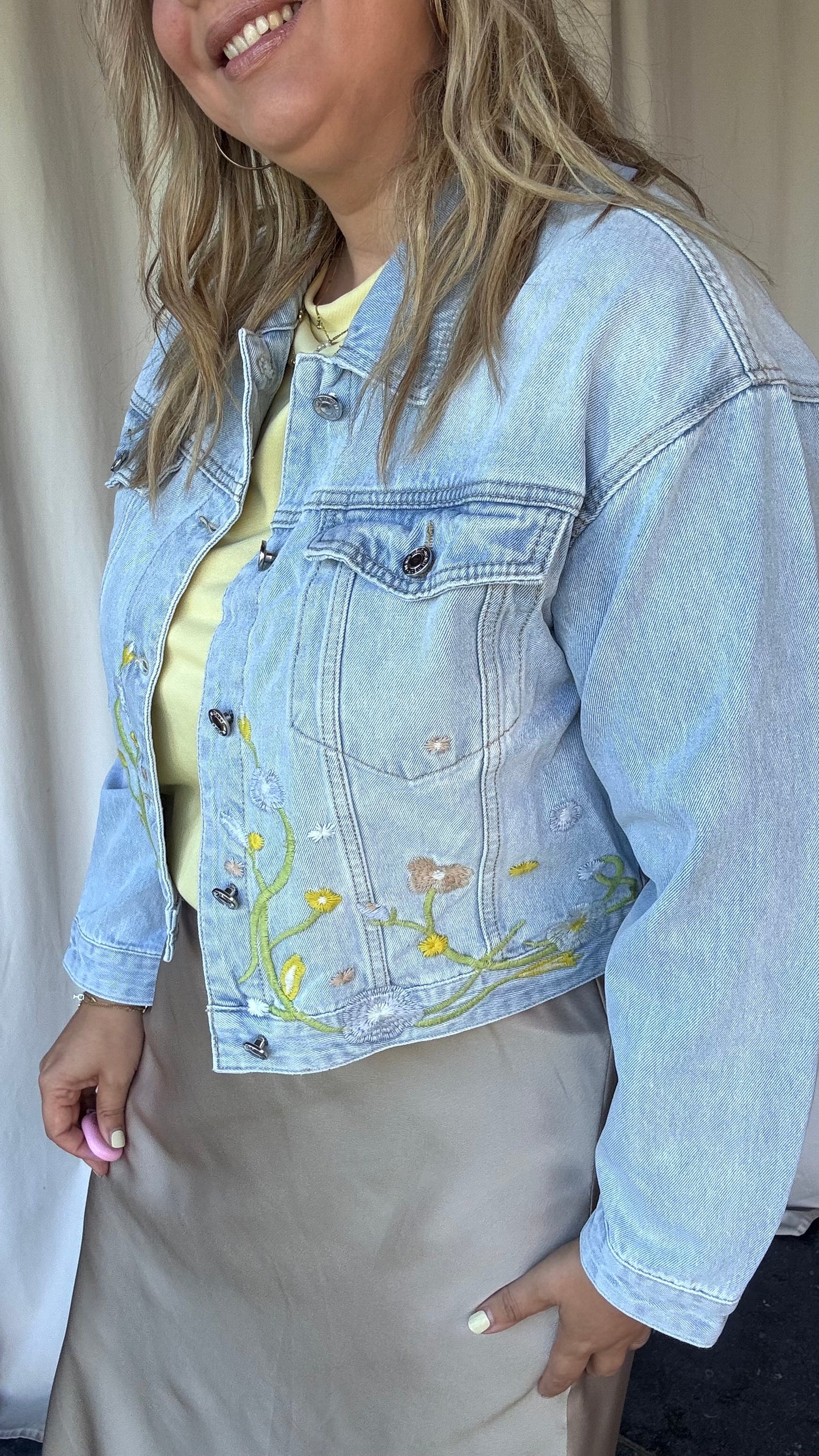 Jeansvest blossom