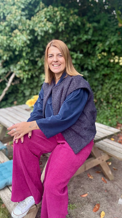 Brush gilet- Donkerblauw