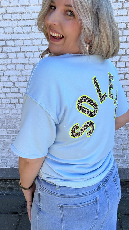 Soleil shirt leopard - Blauw