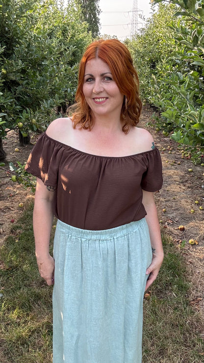 Linnen rok - Mint