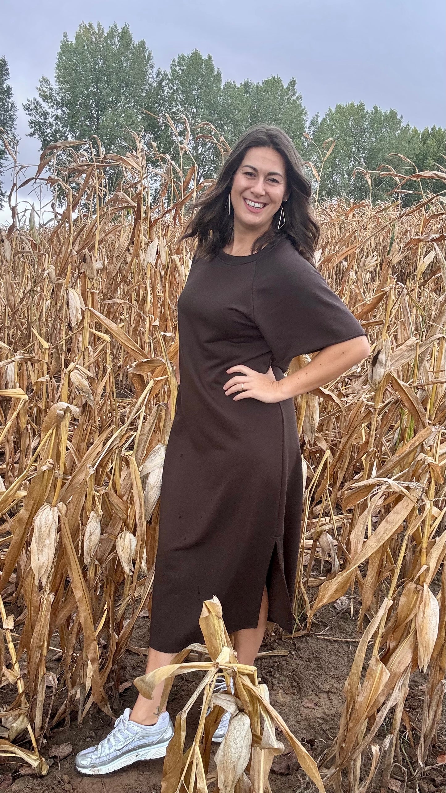 Harvey Sweaterjurk TU1 - Chocolat