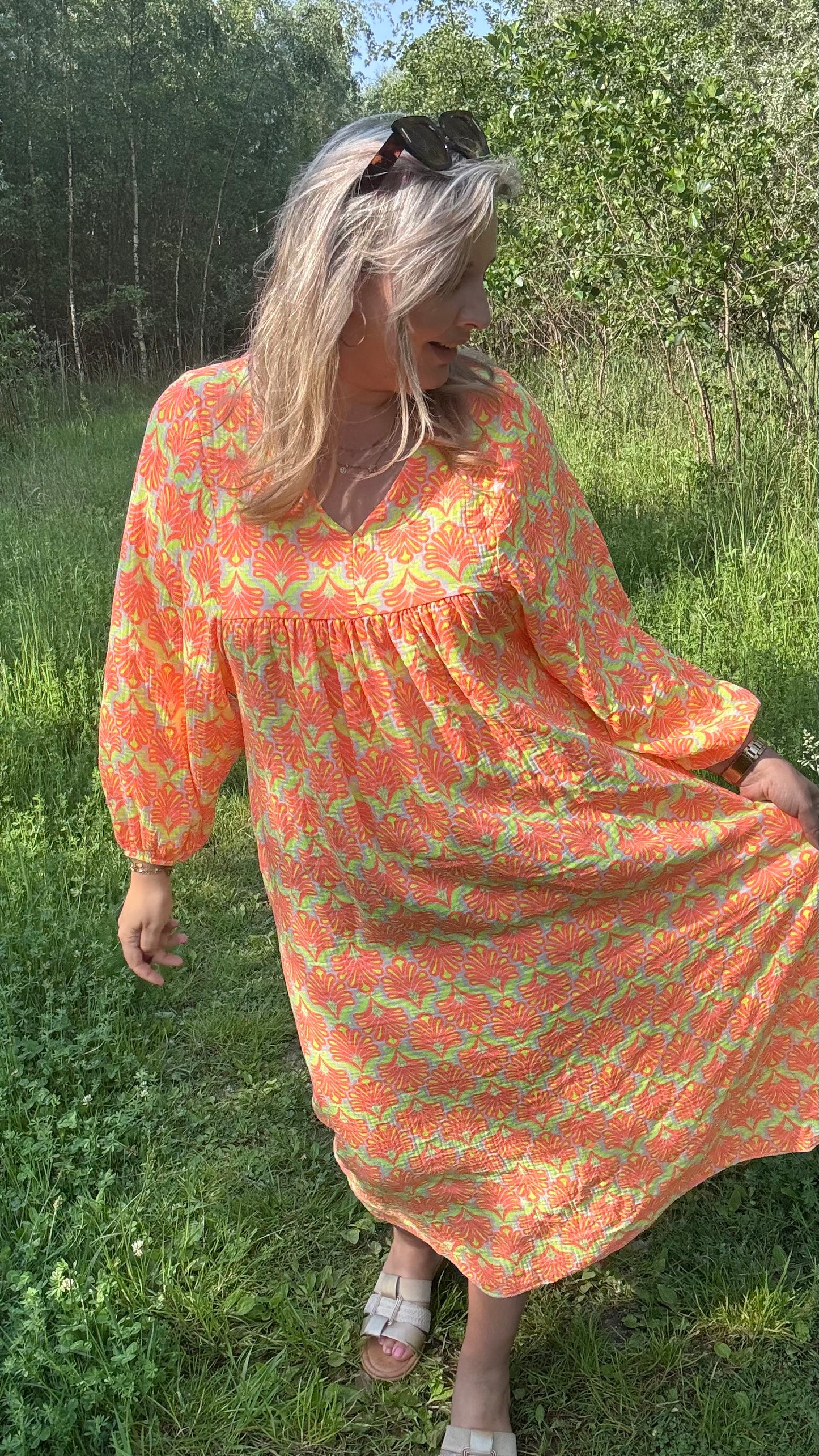 Lucia jurk - Oranje