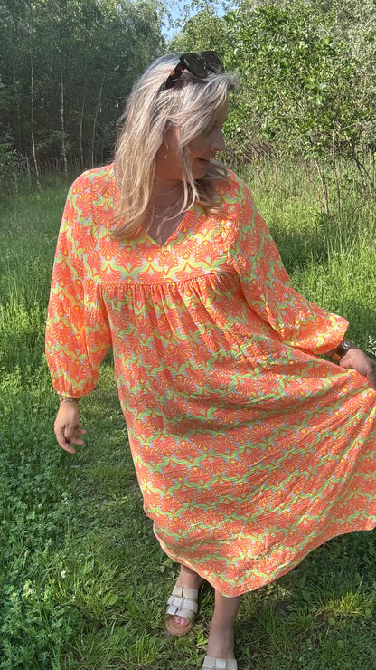 Lucia jurk - Oranje