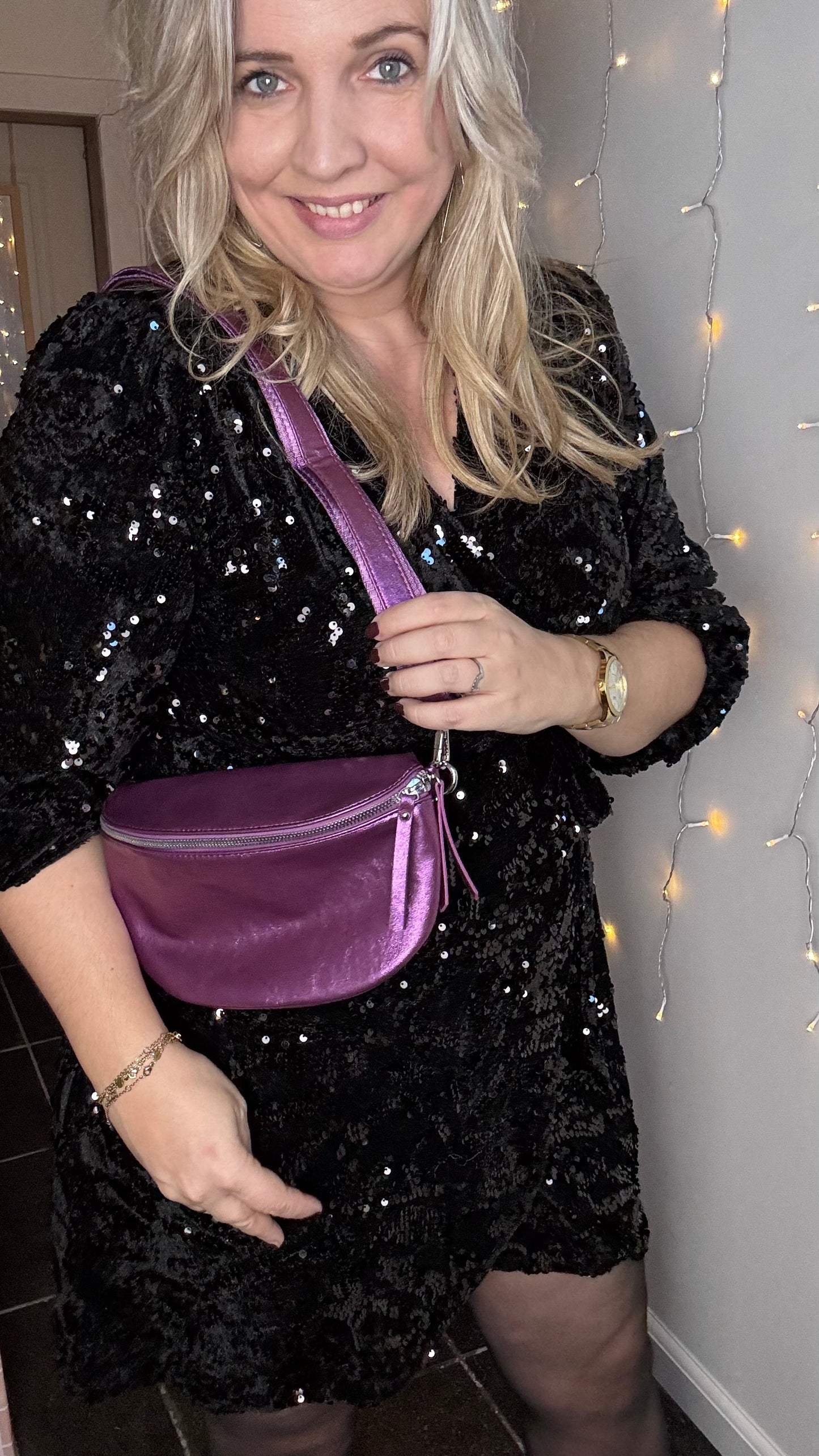 Heuptas metallic - Paars