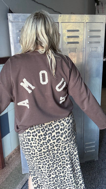 Amour sweater - Bruin