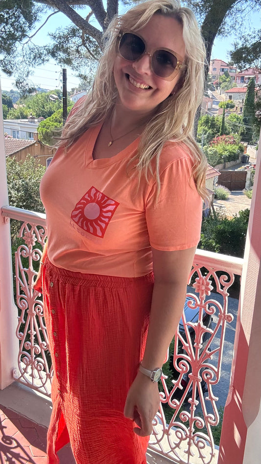 Soleil shirt peach
