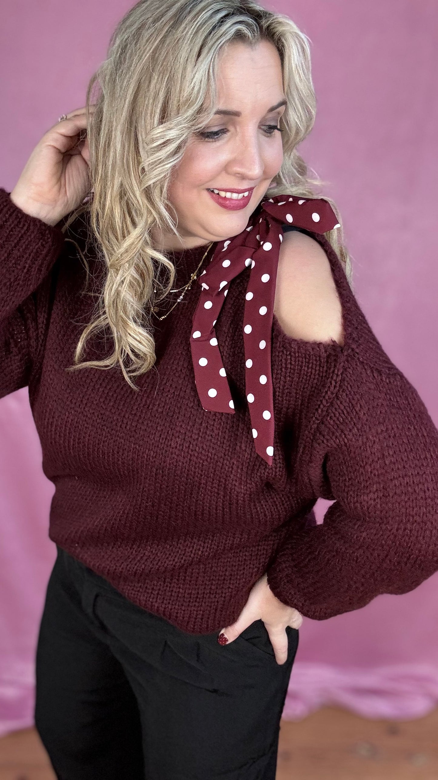 Estee trui - Burgundy