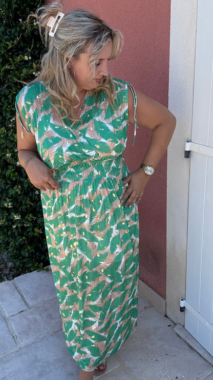 Every Woman Dress - Golden feather (groen)