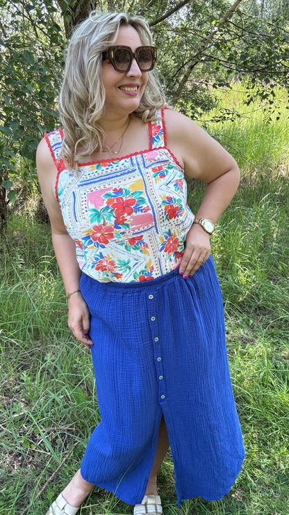 Ruth tetra rok - Blauw