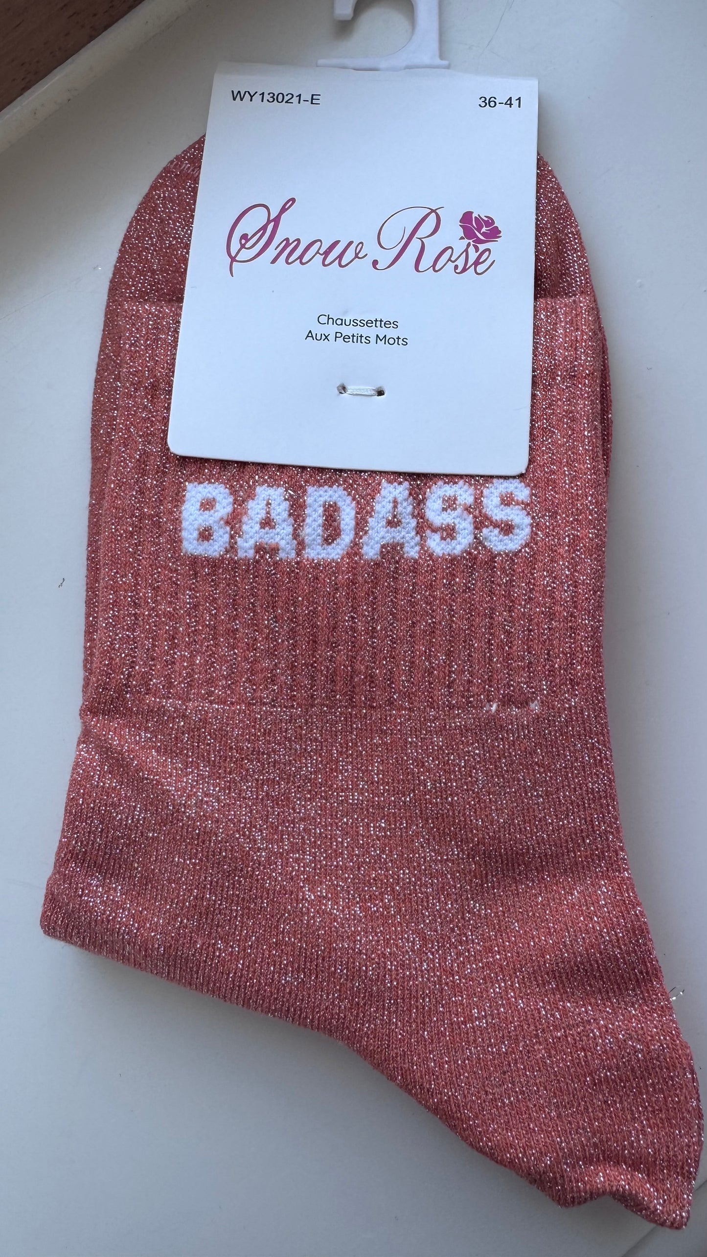 Quote sokken: Badass lichte kleuren