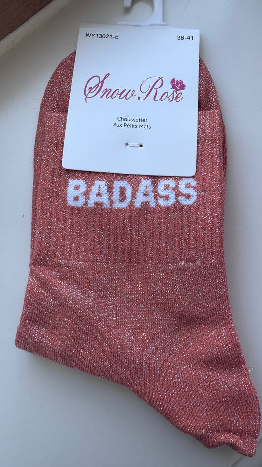 Quote sokken: Badass lichte kleuren
