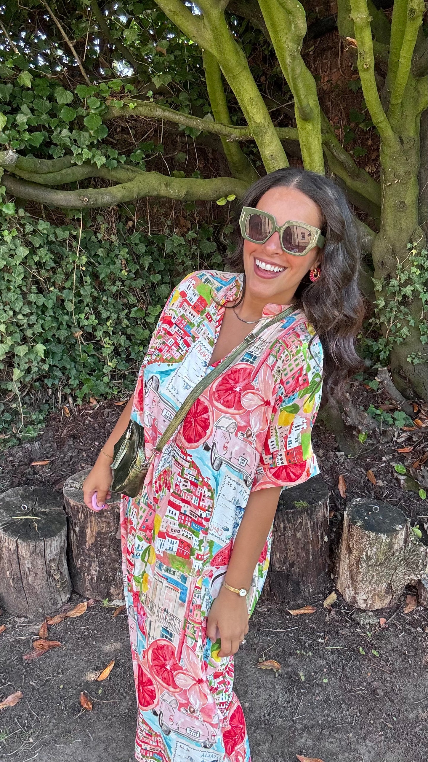 Tropical escape dress - Rood