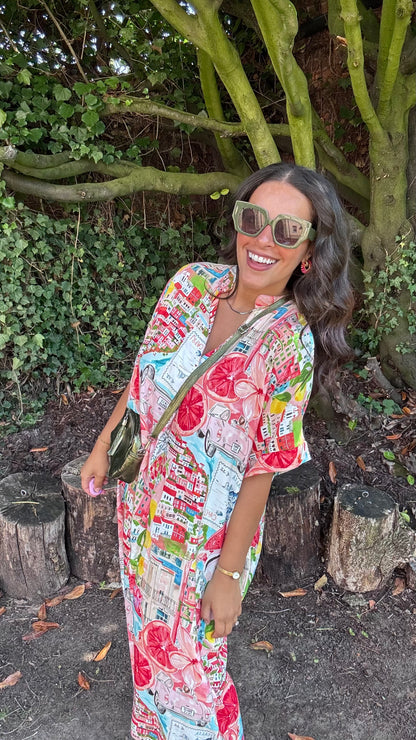 Tropical escape dress - Rood