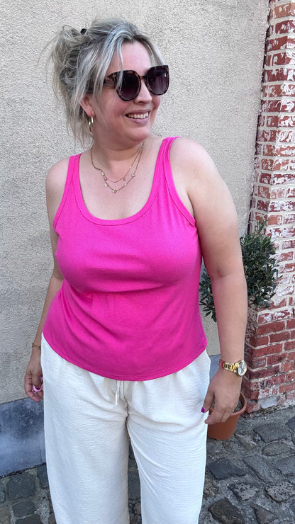 Ribbed top - Fuchsia