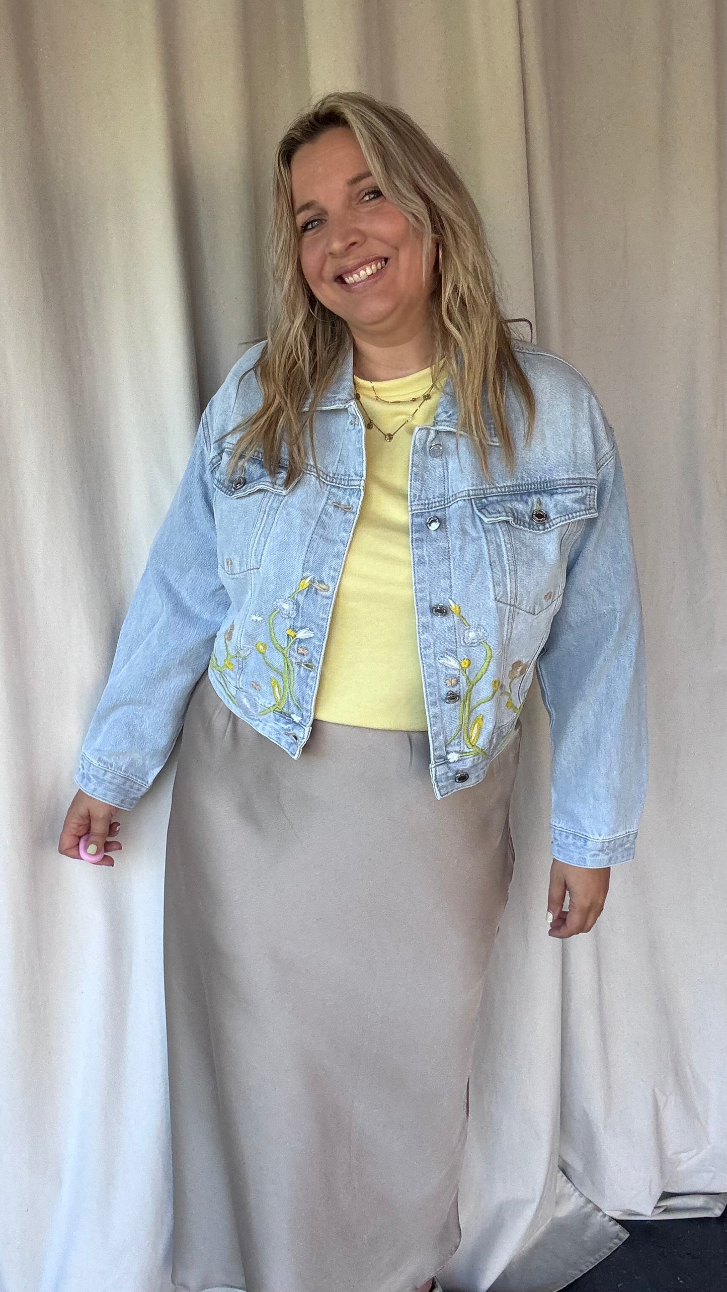 Jeansvest blossom