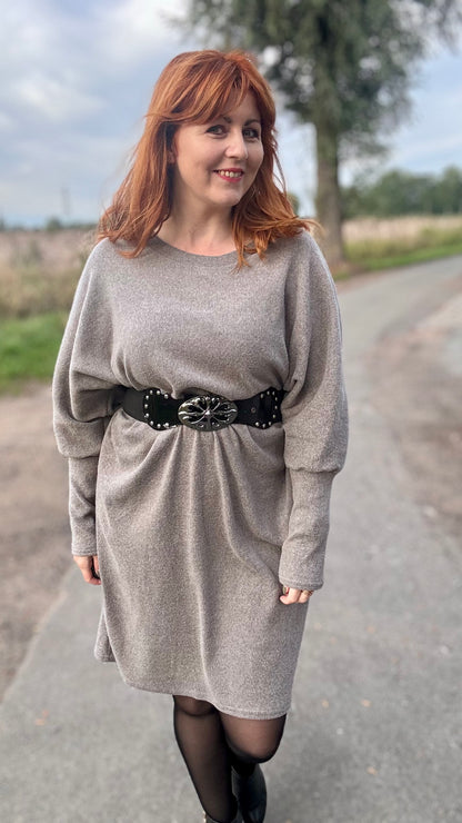 Lounge luxe jurk - Taupe